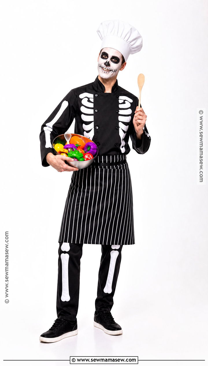 Spooky Skeleton Chef Halloween Costume - 30 chef halloween costume ideas