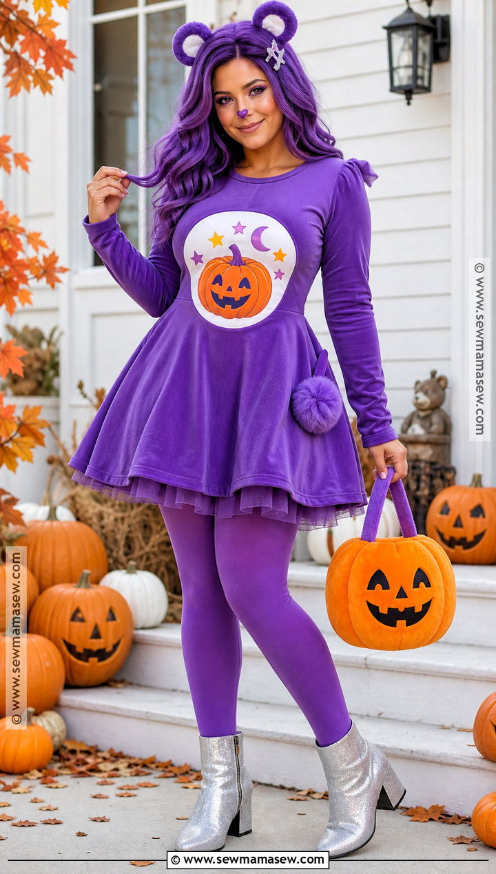 Spooky Sparkle Care Bear Costume With Purple Star Outfit - 30 Carebear Costume Ideas for Women