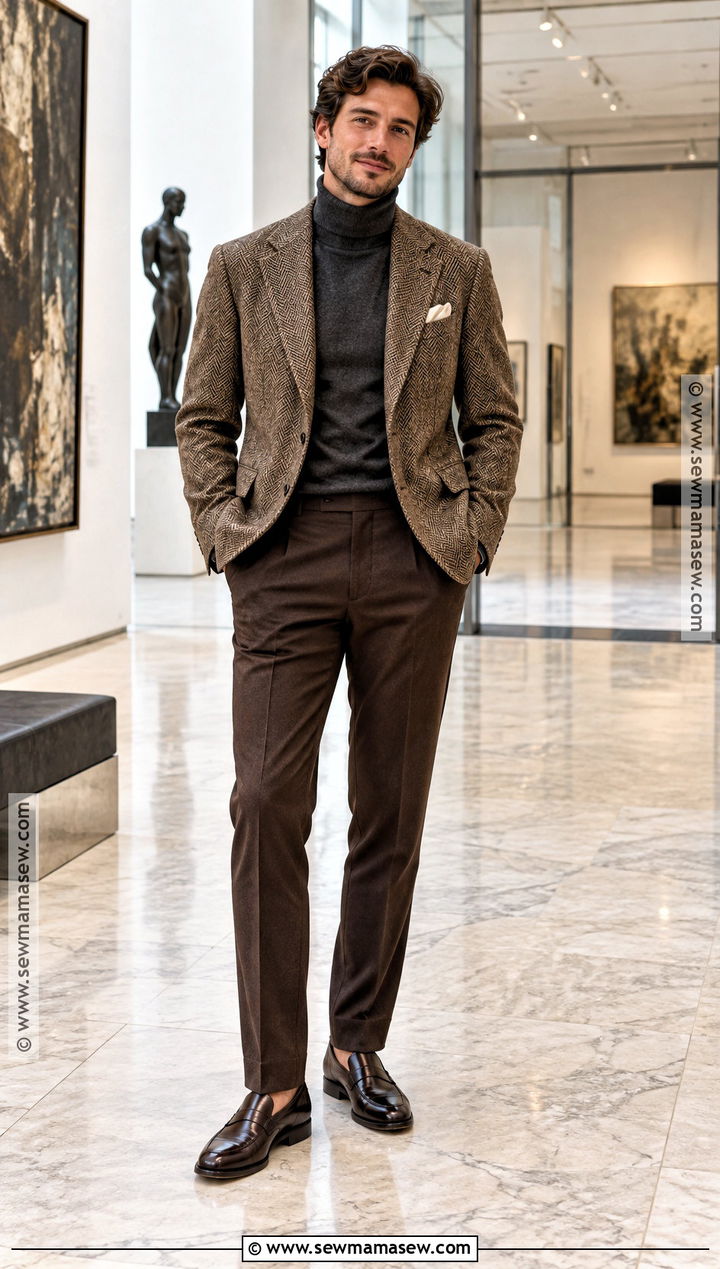 Sport Coat and Turtleneck Fall Outfit - 15 fall outfits for men
