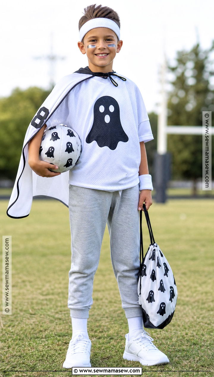 Sports Fan Ghost Costume - 30 kids ghost costume ideas