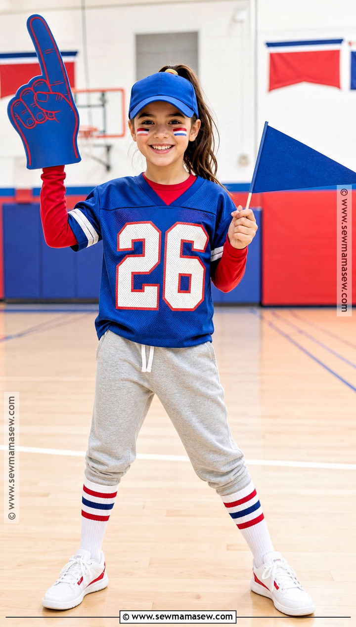 Sports Superfan Costume With Foam Finger - 30 last minute costume ideas for kids