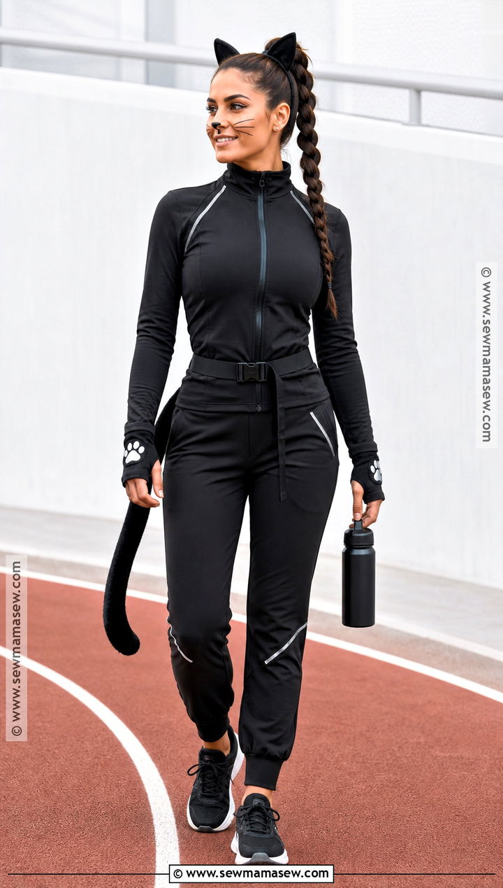 Sporty Black Cat Costume - 30 Black Cat Costume Ideas for Women