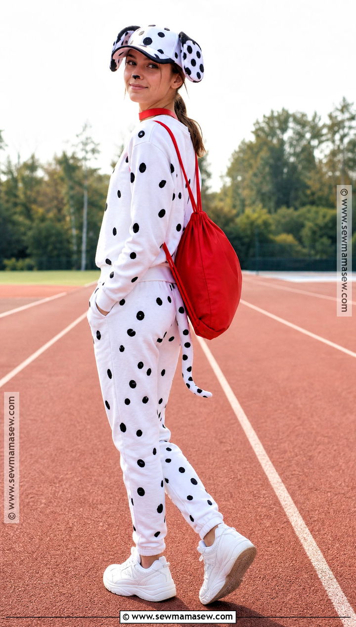 Sporty Dalmatian Costume With Joggers - 40 101 dalmations costume ideas