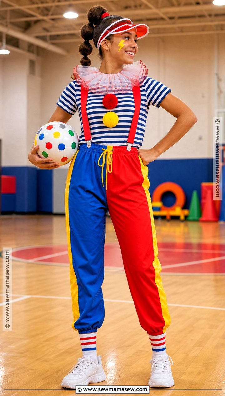 Sporty Girl Clown Costume - 30 girl clown costume ideas