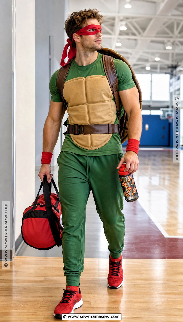 Sporty Raphael Ninja Turtles Costume For Men - 40 ninja turtles costume ideas