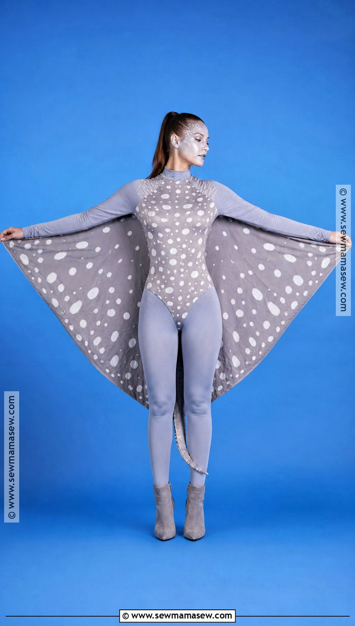 Spotted Stingray Costume With Wing Cape - 30 under the sea costume ideas