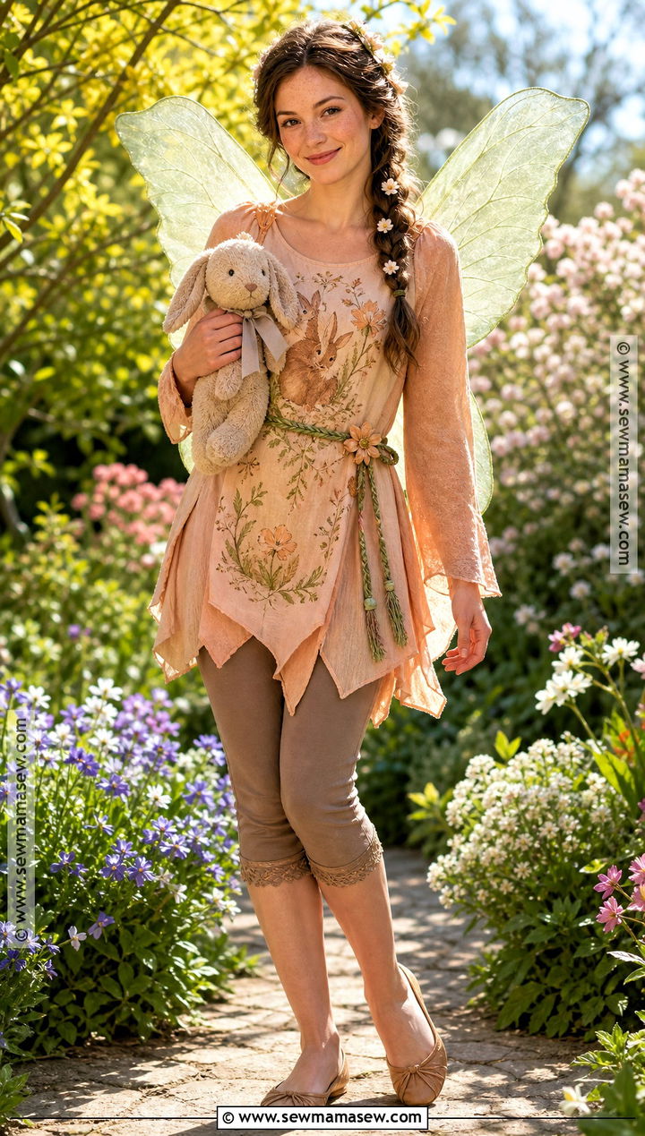 Spring Fawn Costume With Floral Accents - 30 fawn tinkerbell costume ideas