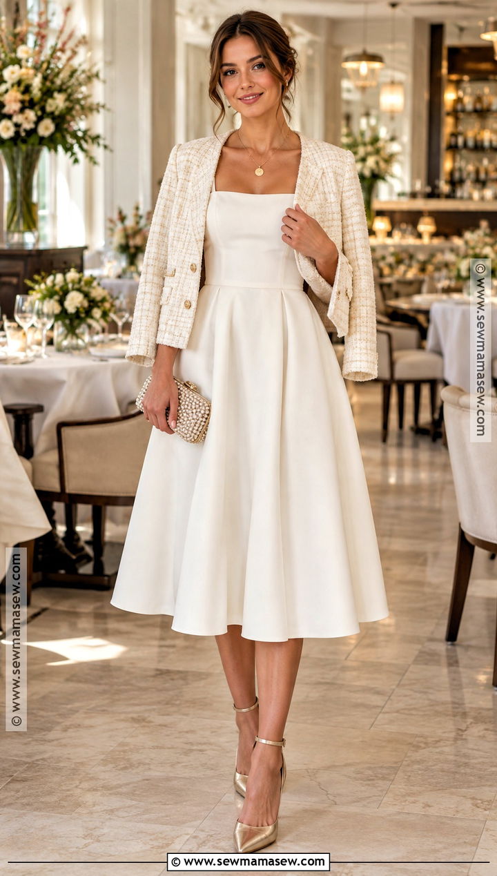 Square Neck A Line Fall Engagement Party Dress - 15 fall engagement party dress for bride ideas