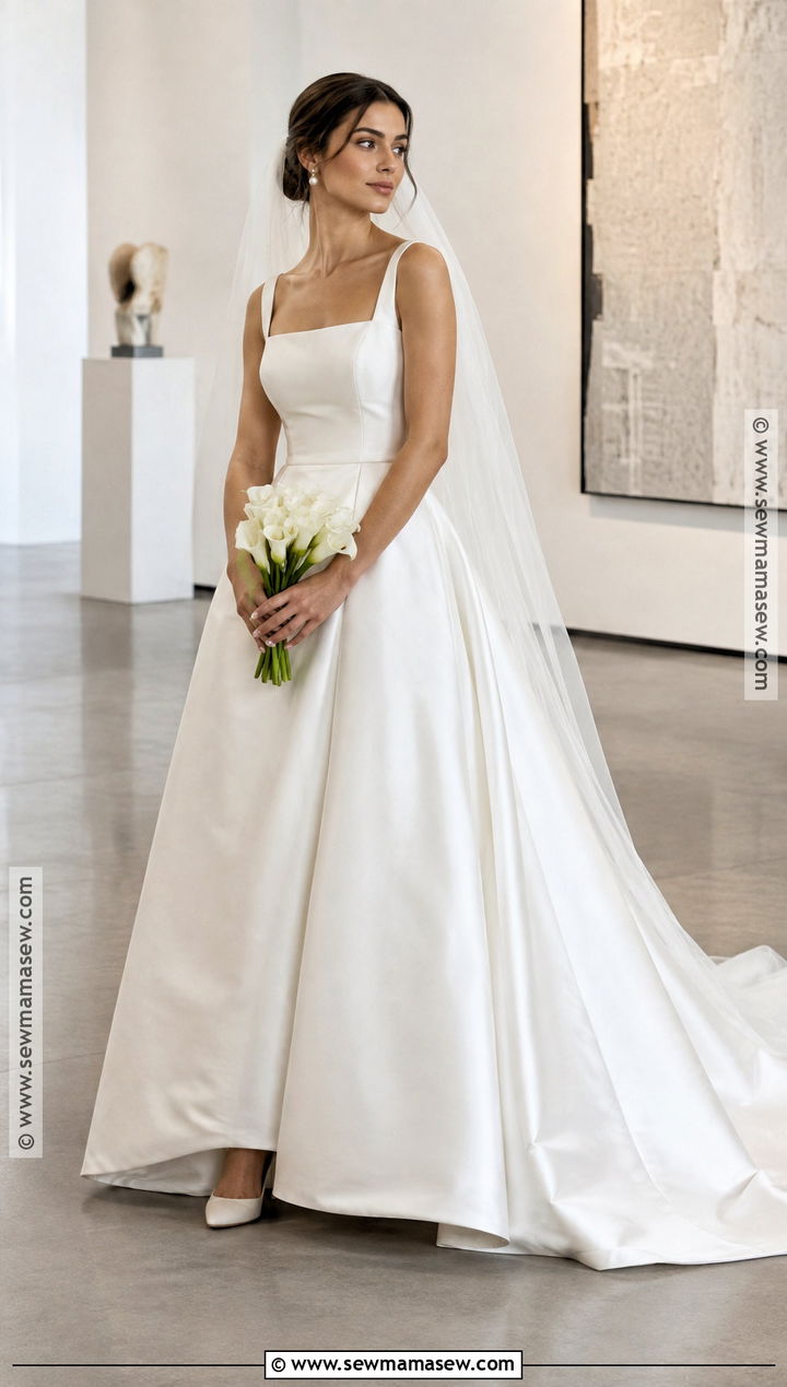 Square Neck Mikado Wedding Dress - 15 2026 Fall Wedding Dresses