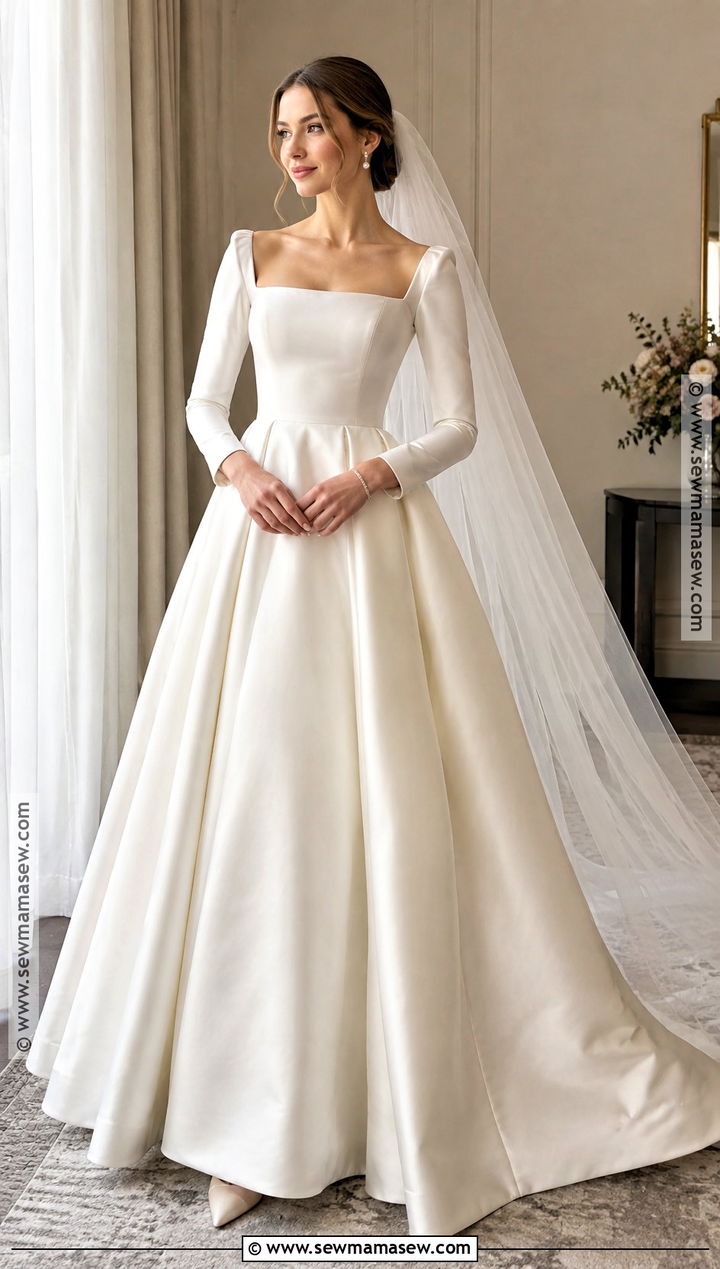 Square Neck Wedding Dress - 15 Wedding Dresses For Autumn