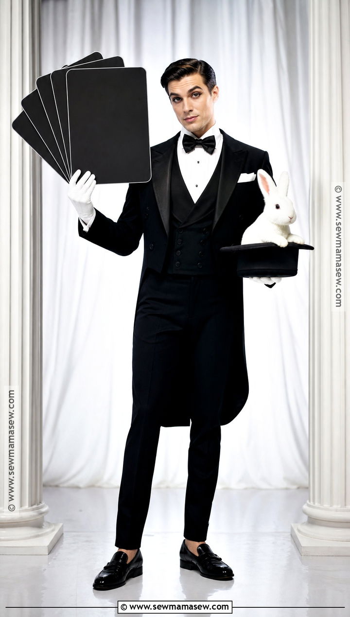 Stage Magician Costume With Black Tuxedo - 35 all black costume ideas
