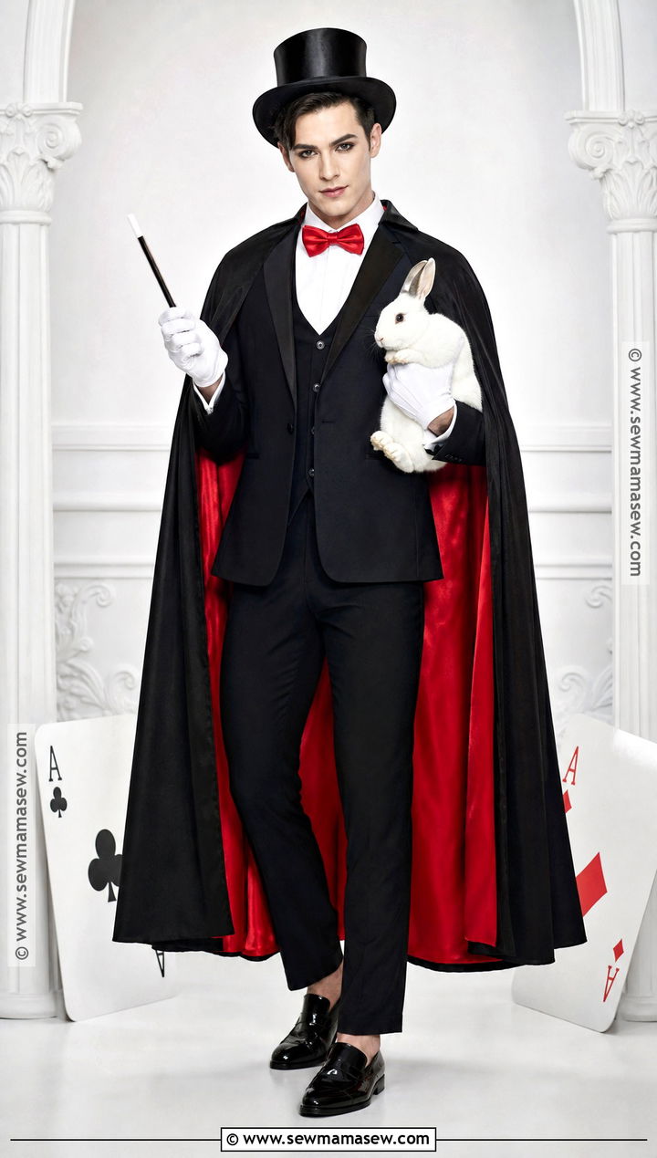 Stage Magician Costume With Red Cape - 45 costume party ideas