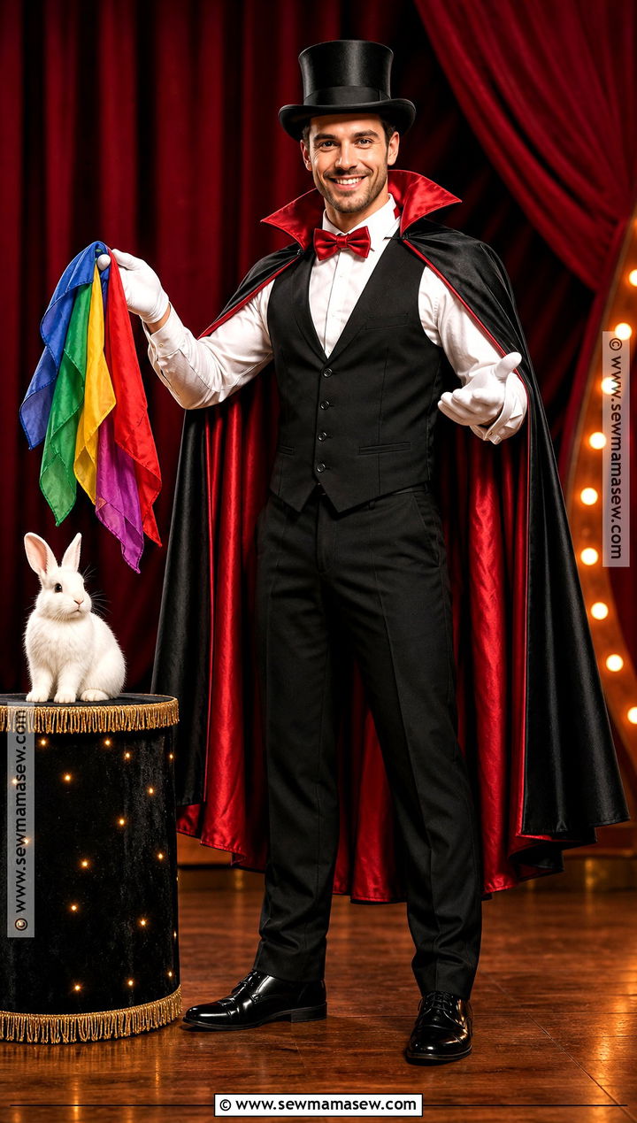 Stage Magician Costume With Red Cape - 30 red cape costume ideas