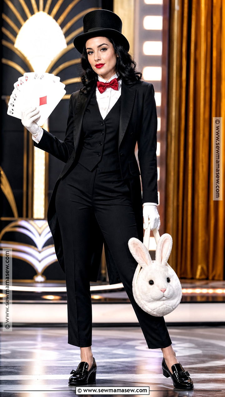 Stage Magician Costume With Top Hat - 40 halloween costumes black hair