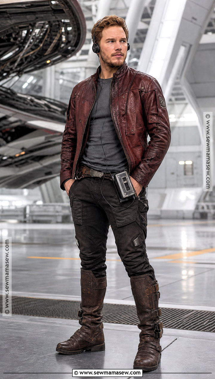 Star Lord Cosplay With Red Jacket - 30 Men Cosplay Ideas
