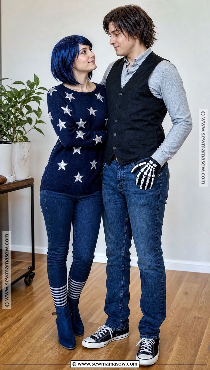 Star Sweater Coraline And Wybie Costume - 30 coraline couple costume ideas