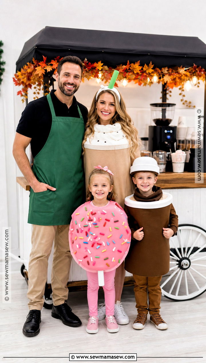 Starbucks Cafe Family Costume - 30 Starbucks Halloween Costume Ideas