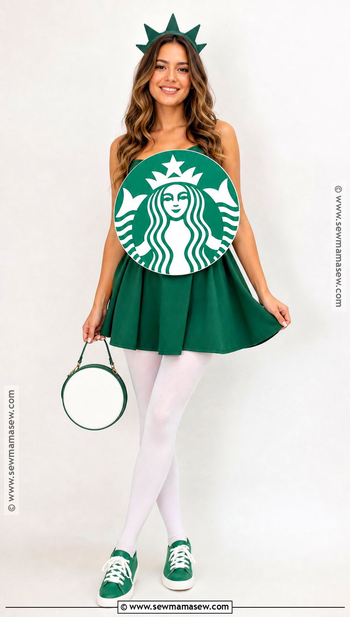 Starbucks Green Logo Costume - 30 Starbucks Halloween Costume Ideas