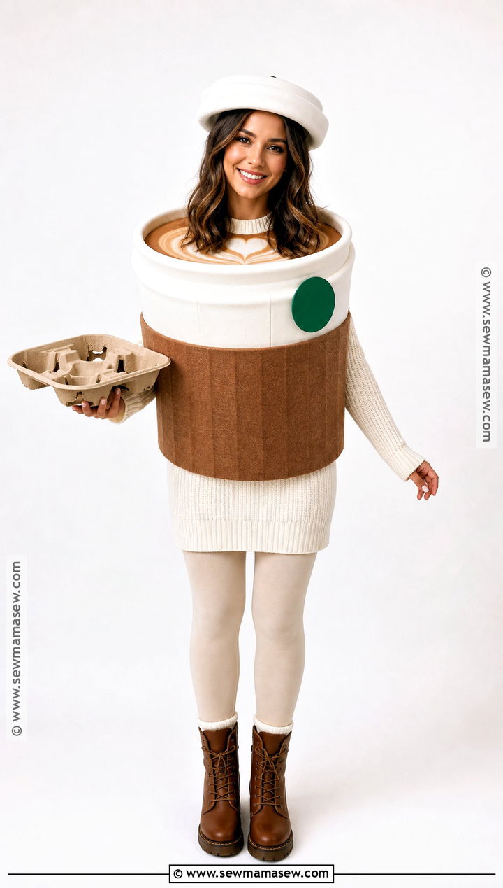Starbucks Hot Coffee Cup Costume - 30 Starbucks Halloween Costume Ideas