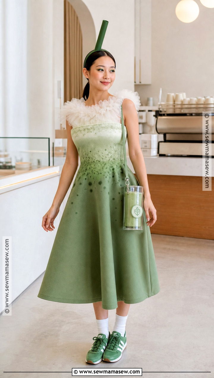 Starbucks Matcha Latte Costume - 30 Starbucks Halloween Costume Ideas