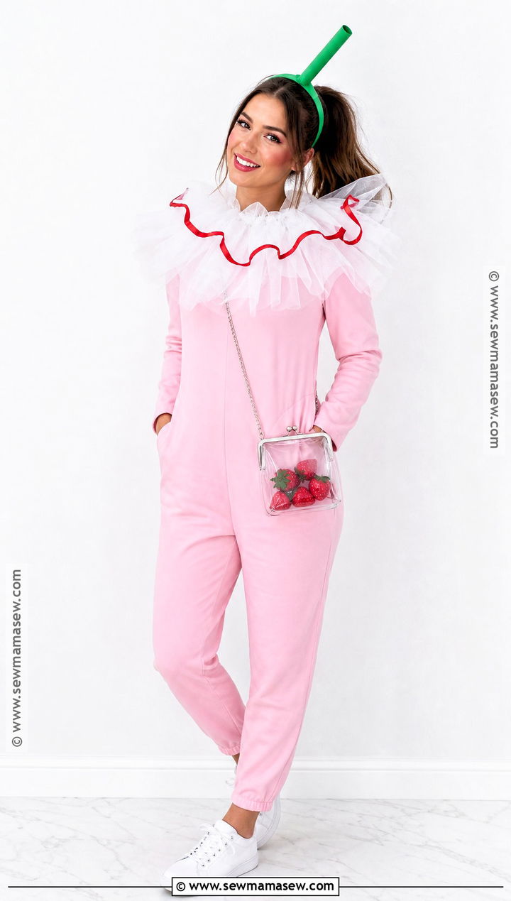 Starbucks Strawberry Frappuccino Costume - 30 Starbucks Halloween Costume Ideas