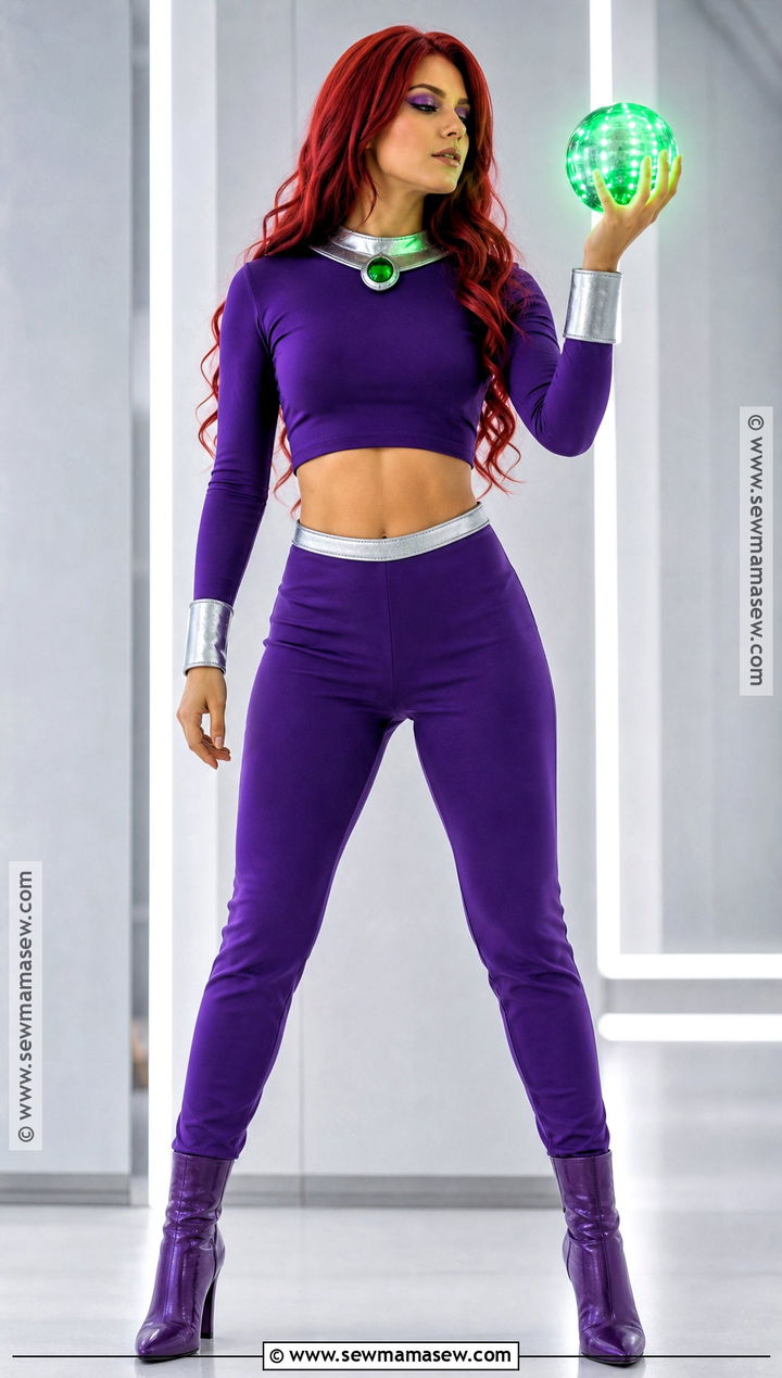 Starfire Cosplay With Purple Two Piece Outfit - 30 simple cosplay ideas for women