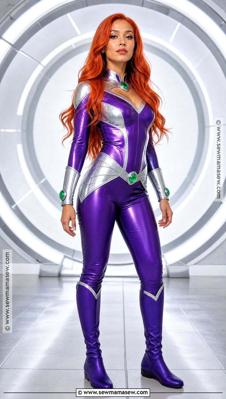 Starfire Costume With Purple Outfit - 30 dc costumes for females