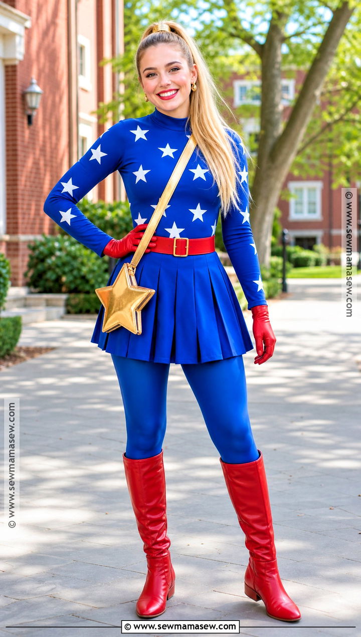 Stargirl Costume With Blue Star Top - 30 dc costumes for females