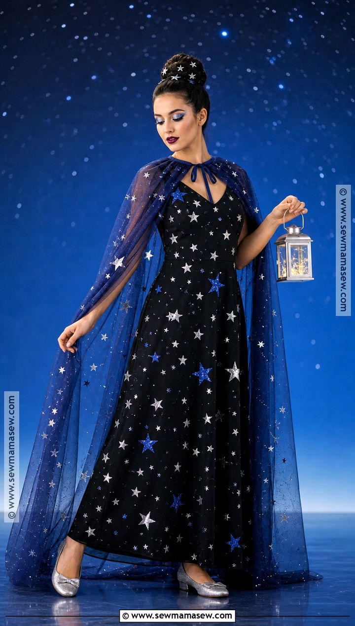 Starry Night Costume With Black Dress - 30 halloween costumes with black dress