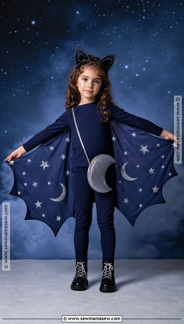 Starry Sky Bat Costume - 30 bat costume ideas for kids