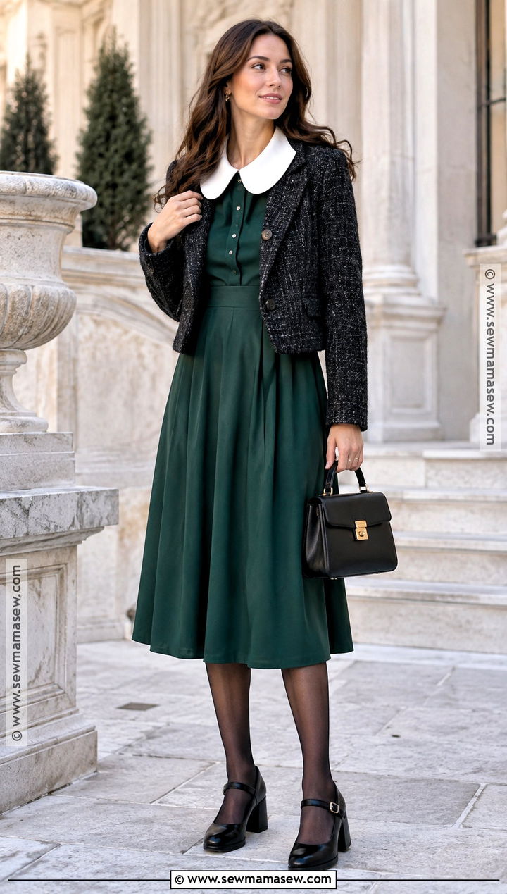 Statement Collar Dress Fall Outfit - 15 fall fashion 2026 trends