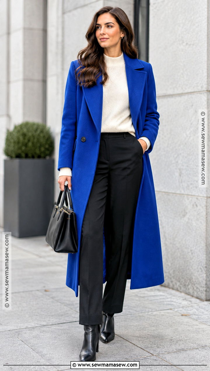 Statement Color Coat And Neutral Outfit - 20 Fall Fashion Ideas