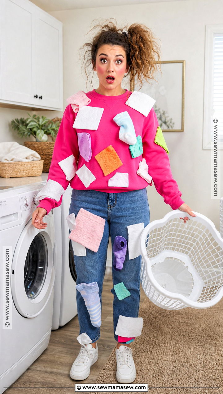 Static Cling Costume With Laundry - 30 closet costumes