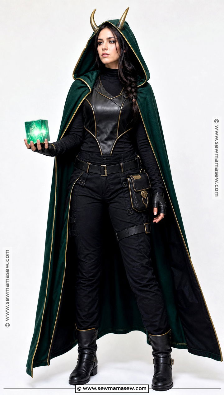 Stealth Loki Costume With Hooded Cape - 30 Loki Costume Ideas for Females