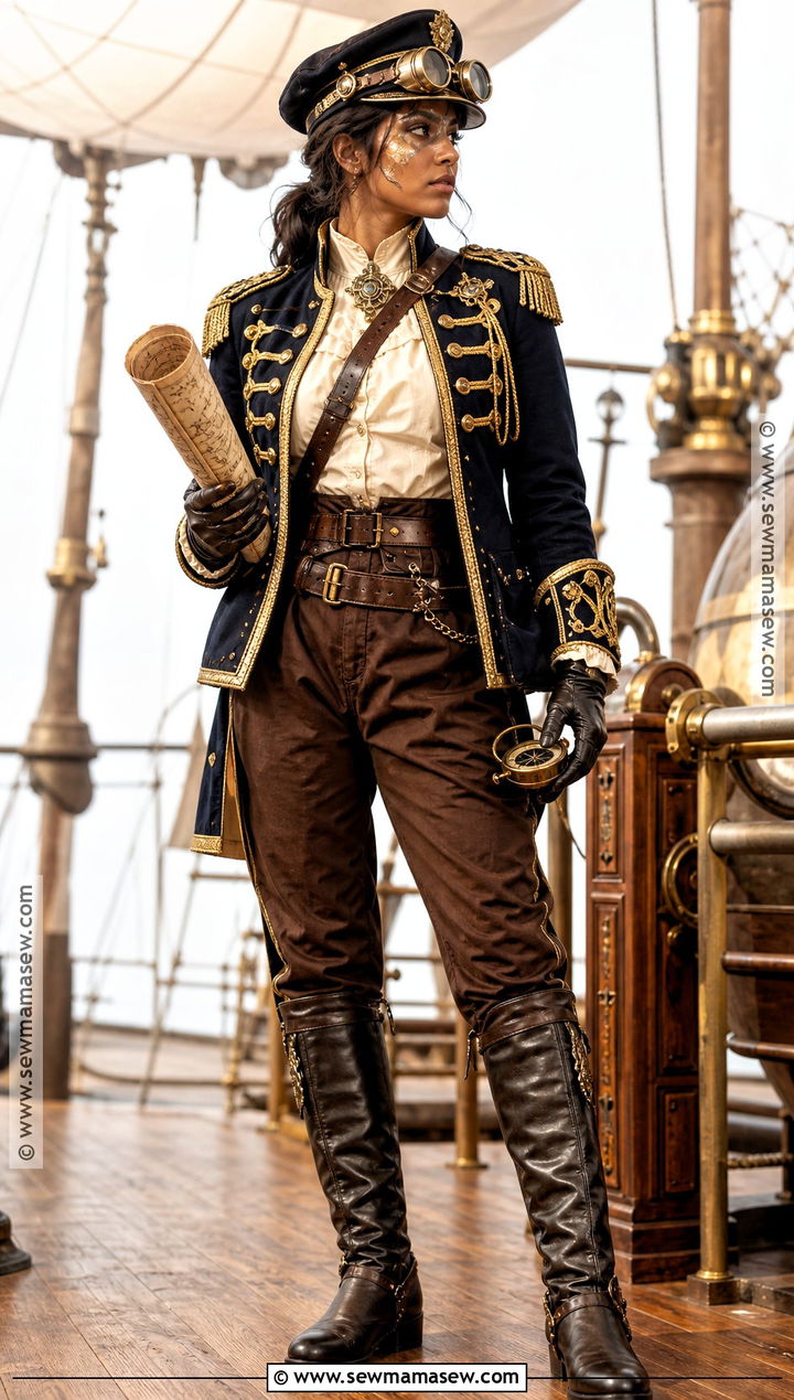 Steampunk Airship Captain Costume - 30 steampunk halloween costumes