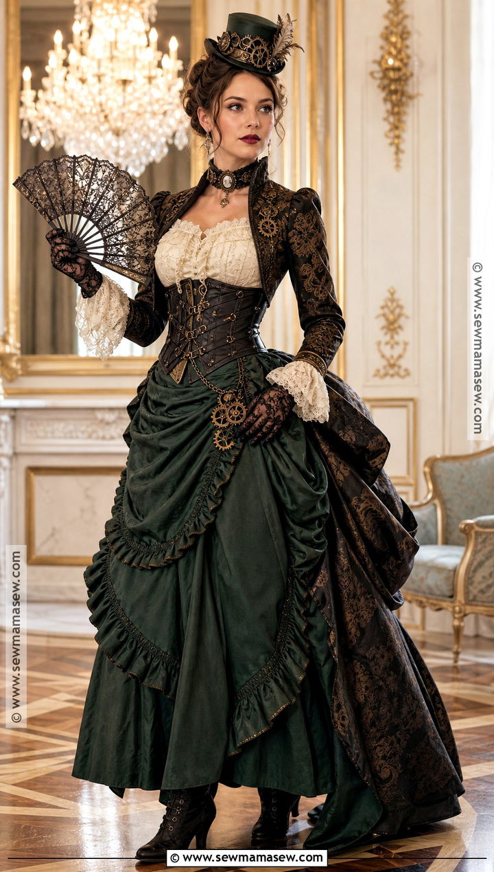 Steampunk Aristocratic Lady Costume - 30 steampunk halloween costumes