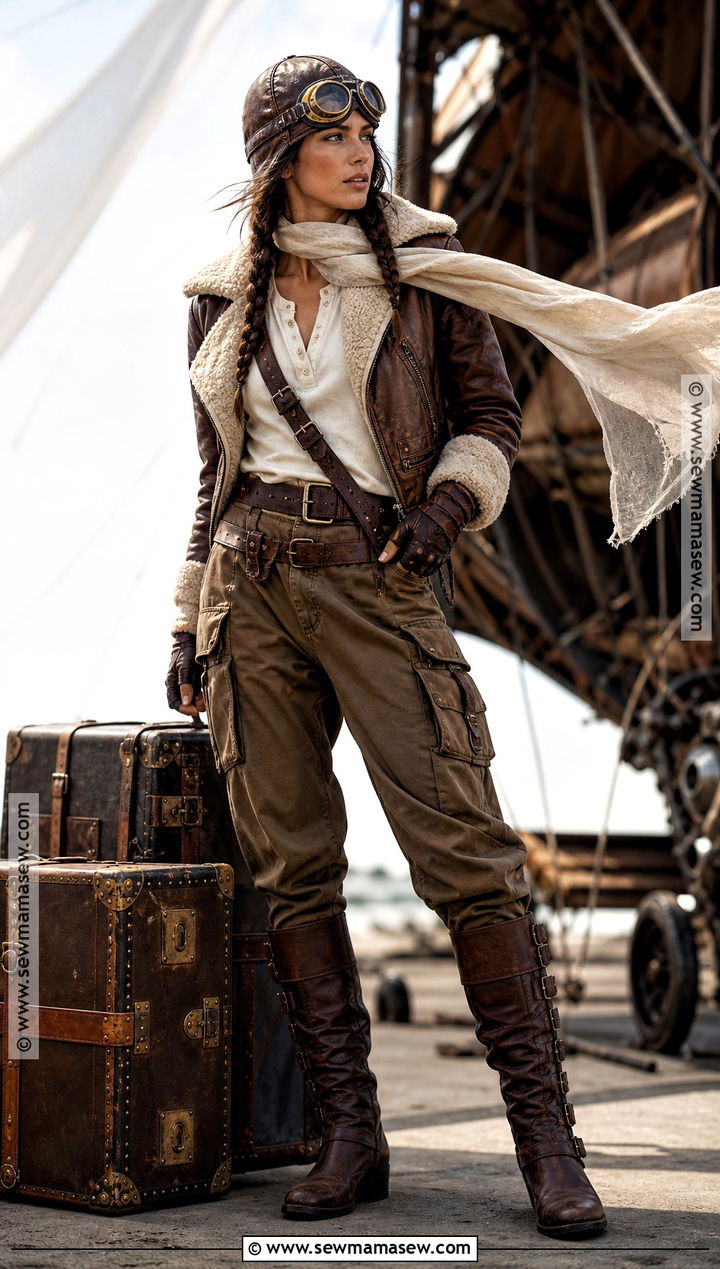 Steampunk Aviator Costume - 30 steampunk halloween costumes
