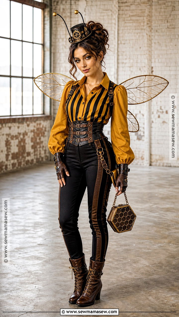 Steampunk Bumble Bee Costume With Corset Belt - 30 Bumble Bee Costume Ideas for Women