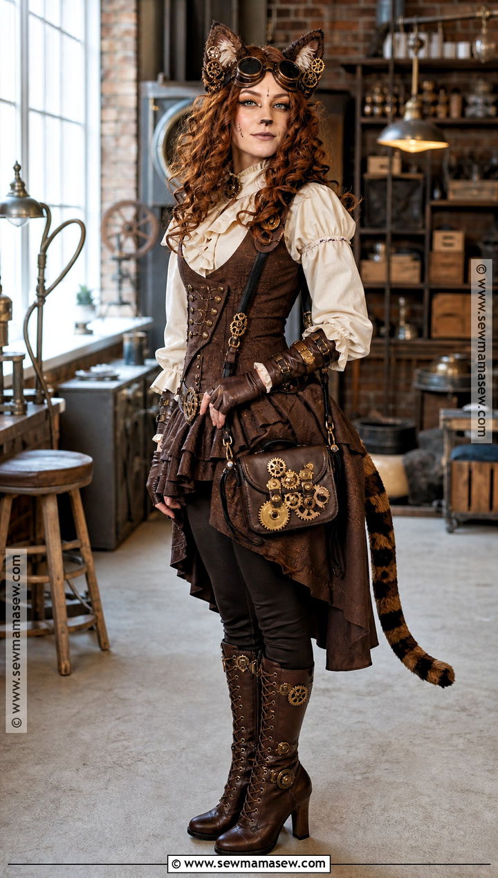 Steampunk Cat Cosplay - 35 cat cosplay ideas
