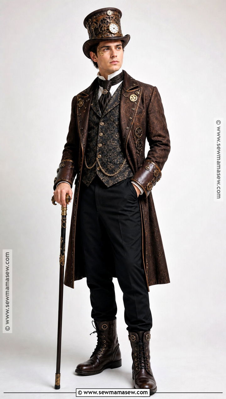 Steampunk Clockwork Gentleman Costume - 30 steampunk halloween costumes