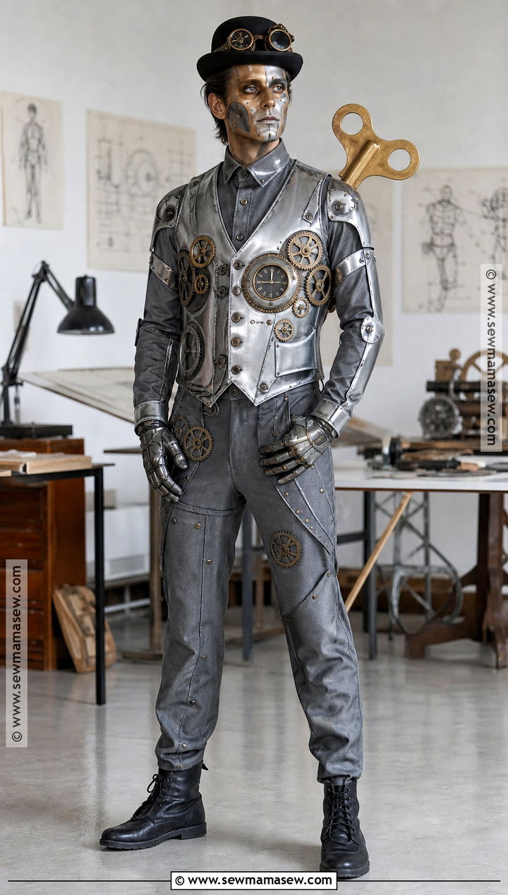 Steampunk Clockwork Robot Costume - 30 steampunk halloween costumes
