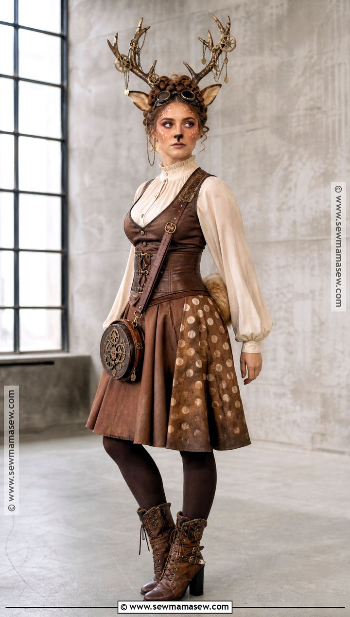 Steampunk Deer Costume - 30 deer halloween costumes for women