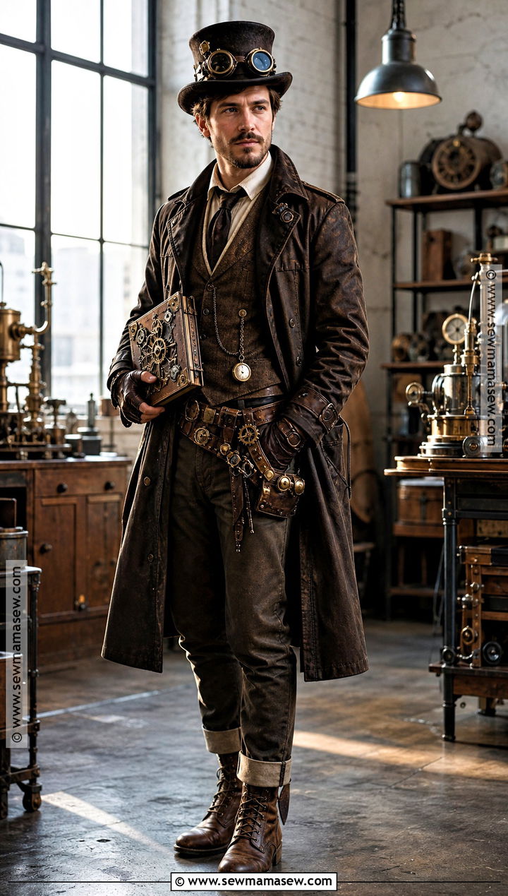 Steampunk Inventor Costume With Brown Vest - 30 men's halloween costumes