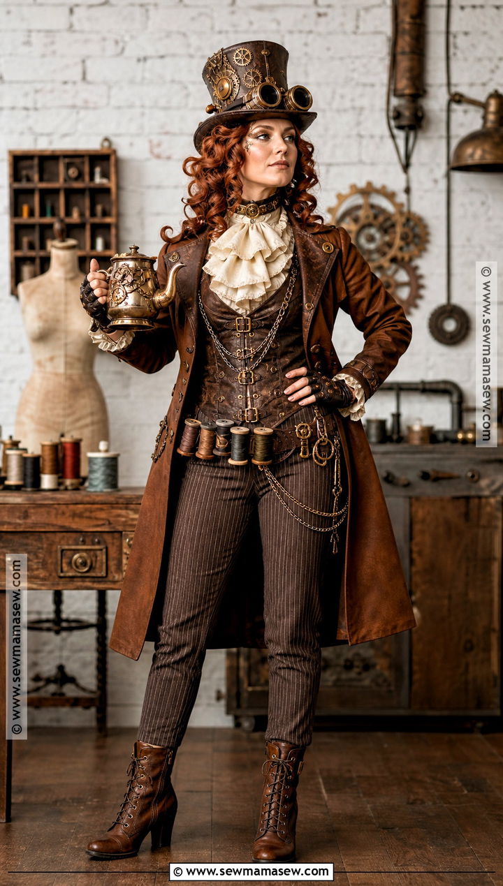 Steampunk Mad Hatter Costume With Gears - 50 mad hatter costume ideas