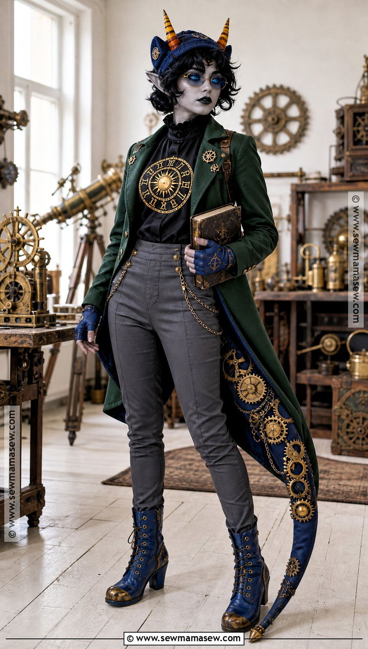 Steampunk Nepeta Cosplay With Green Tailcoat - 30 Nepeta Cosplay Ideas
