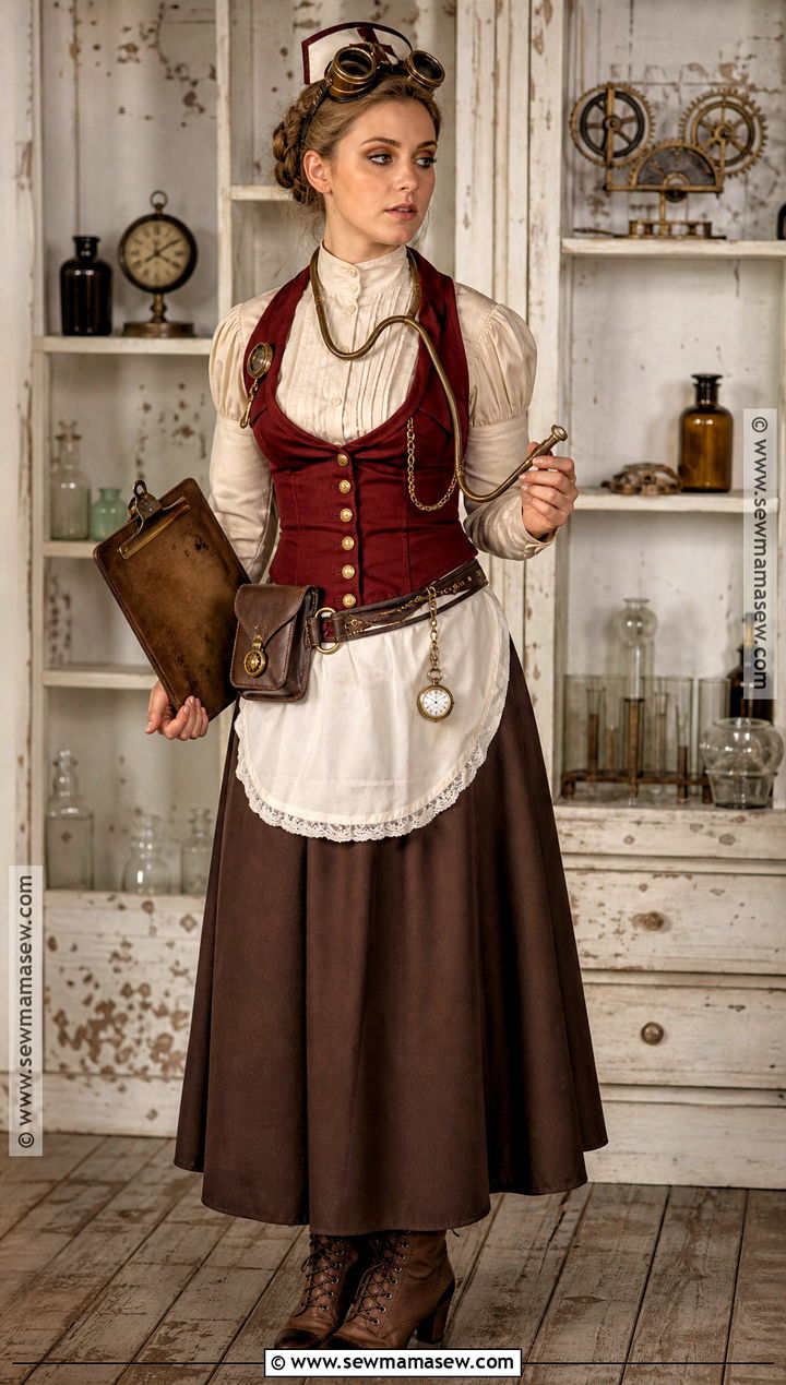 Steampunk Nurse Costume - 30 nurse outfit halloween ideas