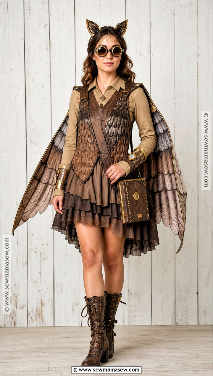 Steampunk Owl Costume - 30 steampunk halloween costumes