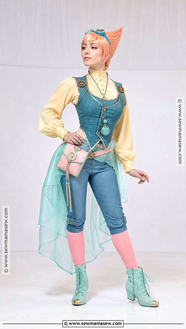 Steampunk Pearl Cosplay With Teal Waistcoat - 30 Pearl Cosplay Ideas