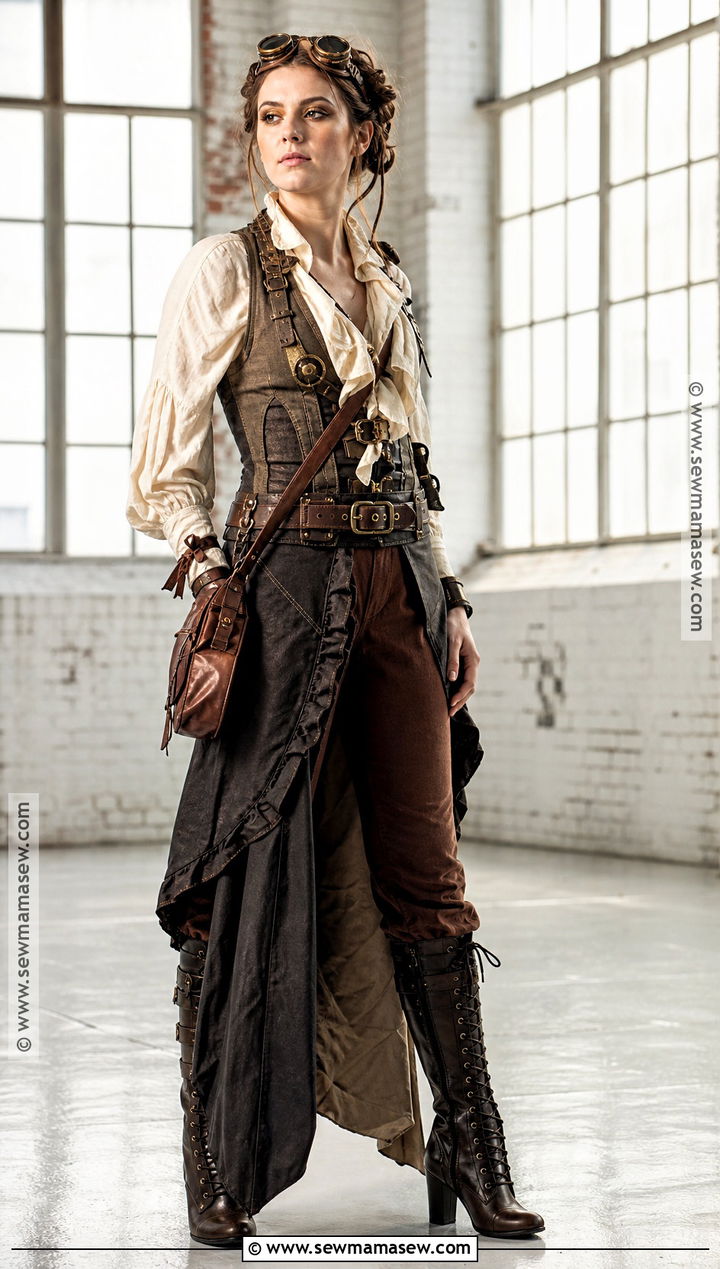 Steampunk Renegade Costume With Utility Vest - 30 edgy halloween costume ideas