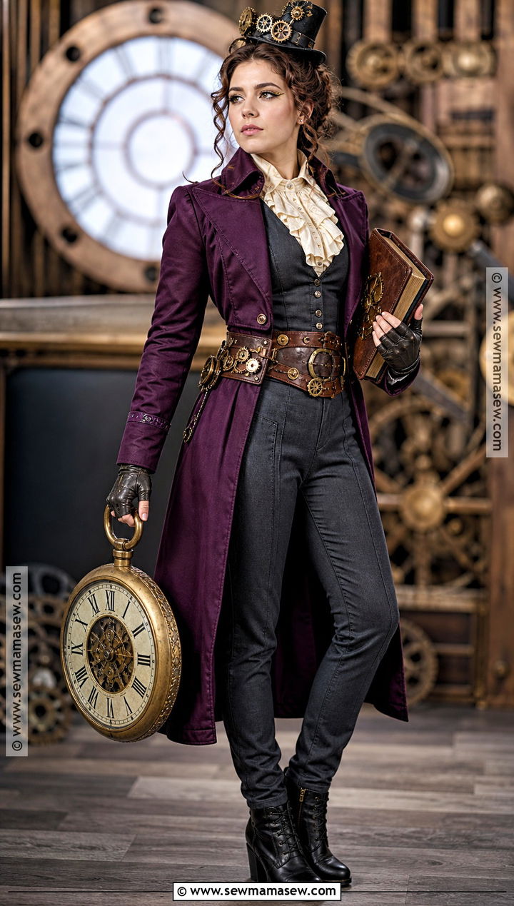Steampunk Time Traveler Costume - 30 steampunk halloween costumes